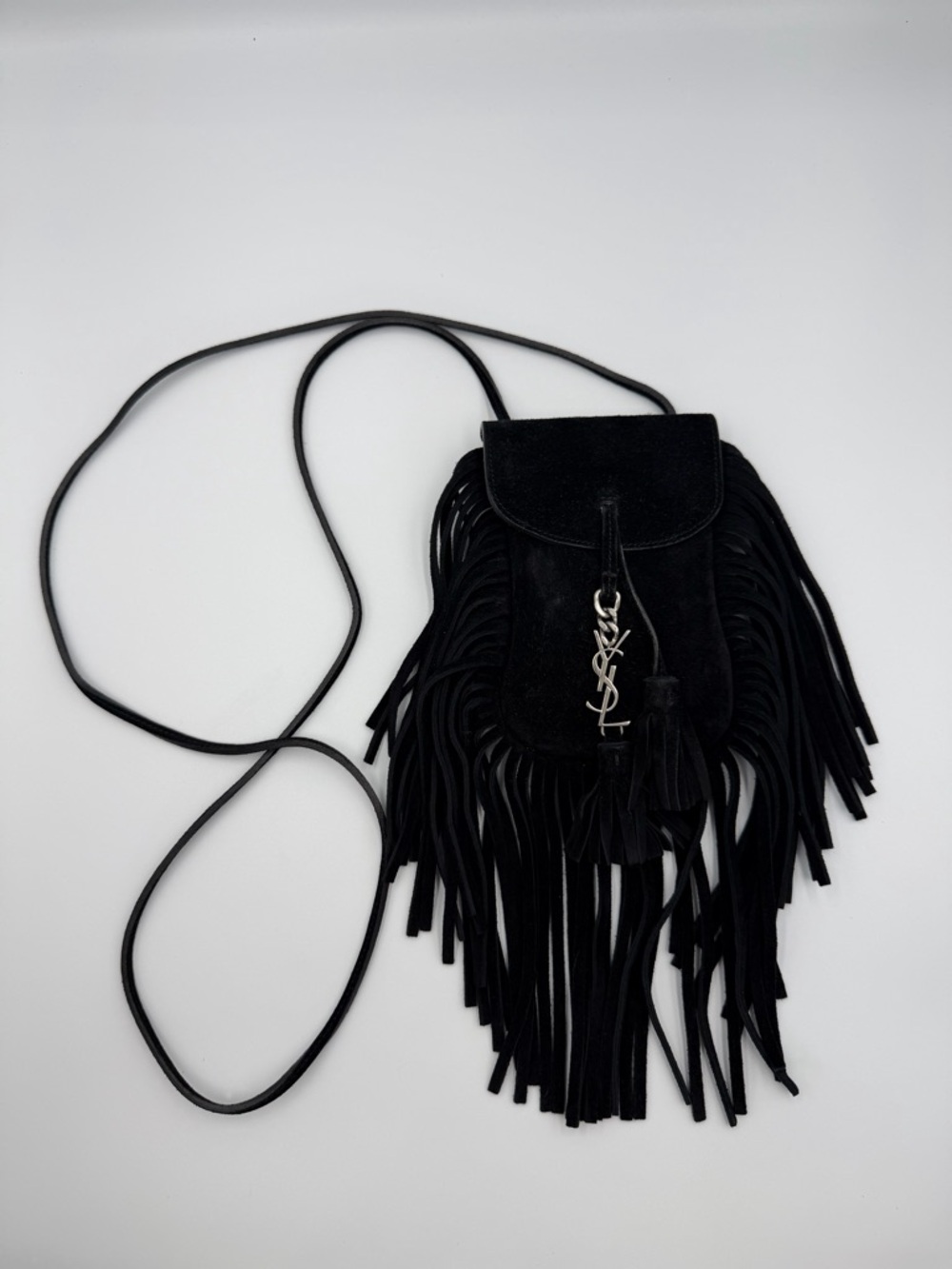 SAINT LAURENT YSL mini fringe crossbody